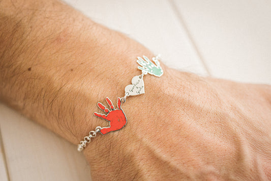 BRACCIALE DOPPIA IMPRONTA e CUORE