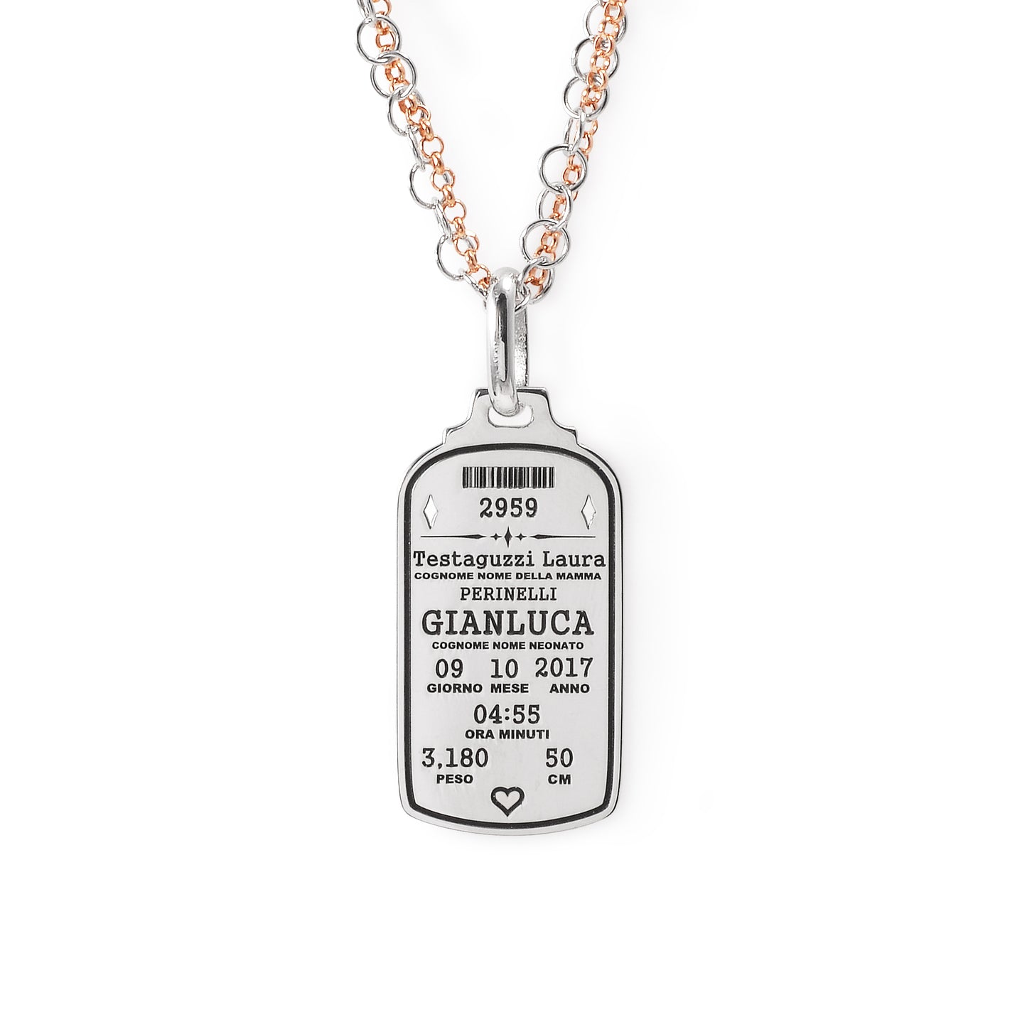 Collana Nascita Doppia Maglia