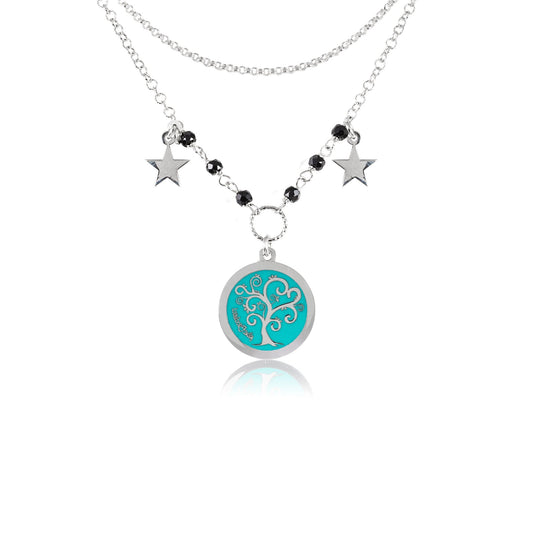 Double tree of life necklace and charms