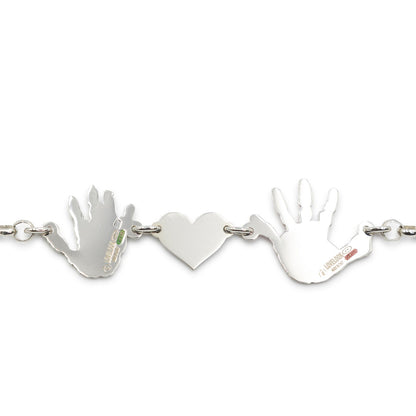 BRACCIALE DOPPIA IMPRONTA e CUORE